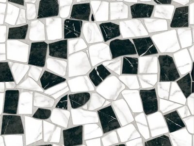 PISO NORCASIA BLANCO NEGRO 51X51 TIPO 1