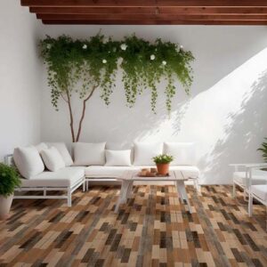 materiales emo - piso almendro multicolor item 7975